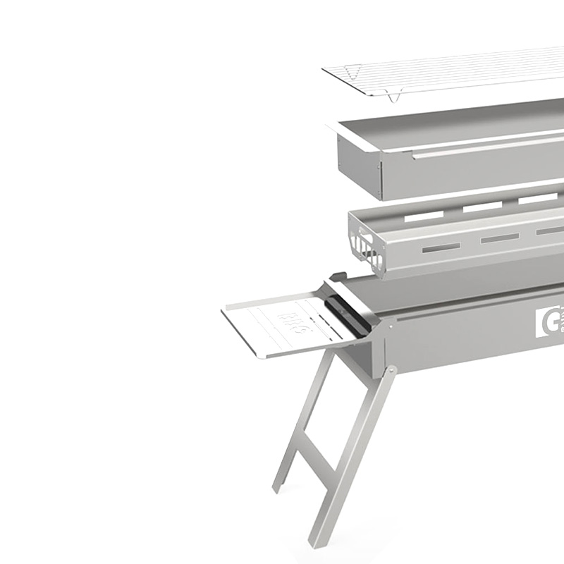 Utomhuspicknick Stor 304 rostfritt stål grillgrill