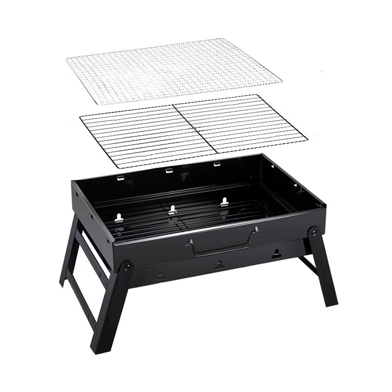 Rostfritt stål vikbara bärbara x-formade grillgrill