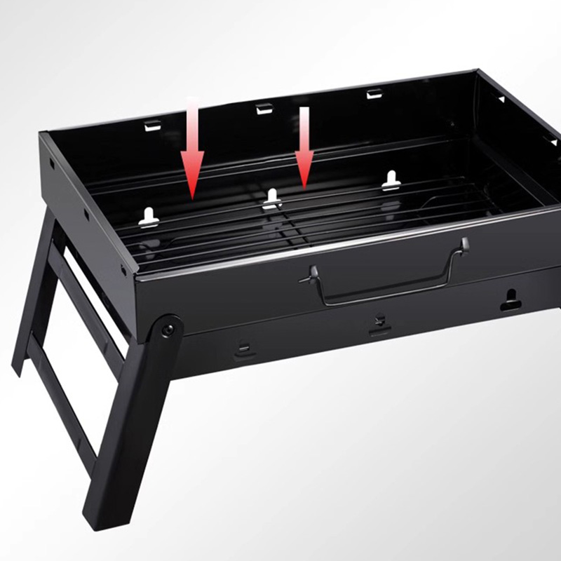 Rostfritt stål vikbara bärbara x-formade grillgrill