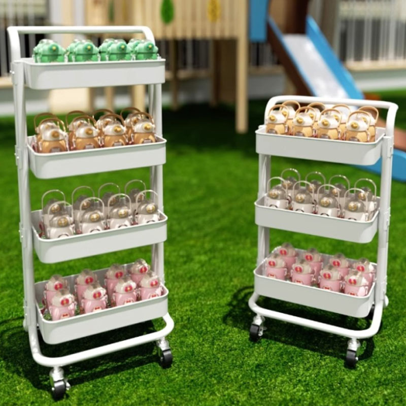 Golv Multi-Tier Single Handle Mobile Trolley Shelf