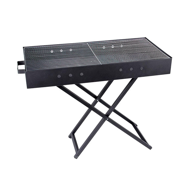 Täckt x-formad grill