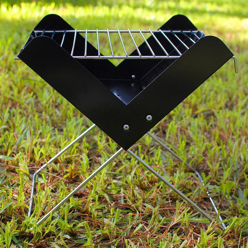 Utomhusfällbar liten grillgrill