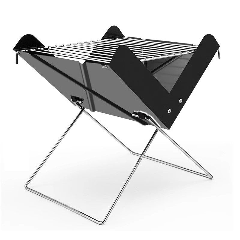 Utomhusfällbar liten grillgrill