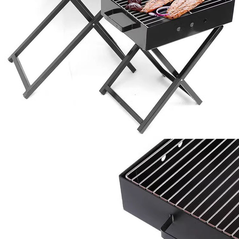 Täckt x-formad grill