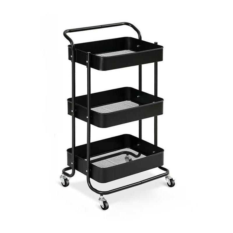 Golv Multi-Tier Single Handle Mobile Trolley Shelf