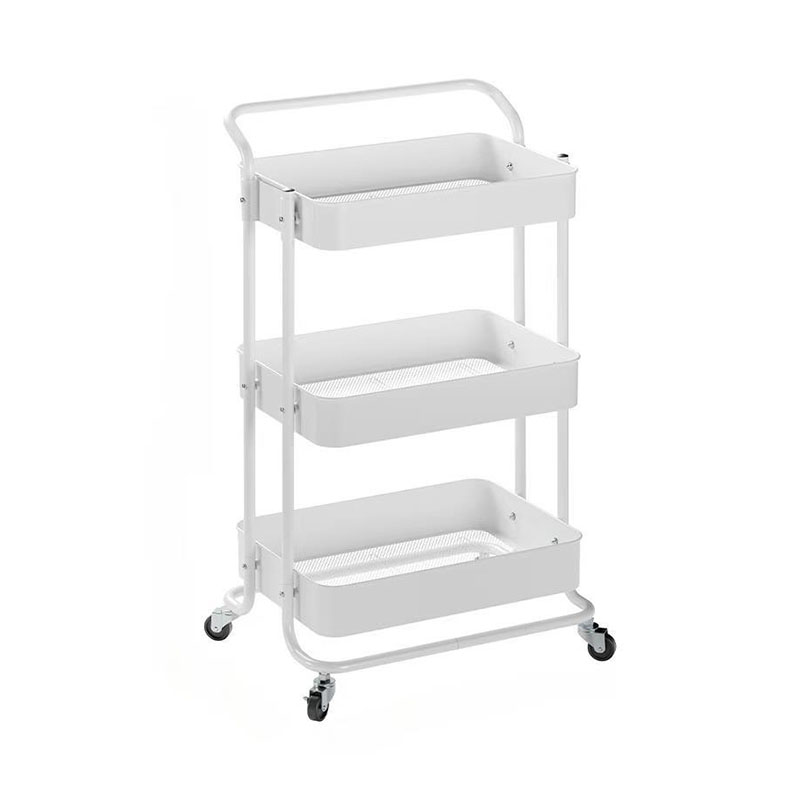 Golv Multi-Tier Single Handle Mobile Trolley Shelf